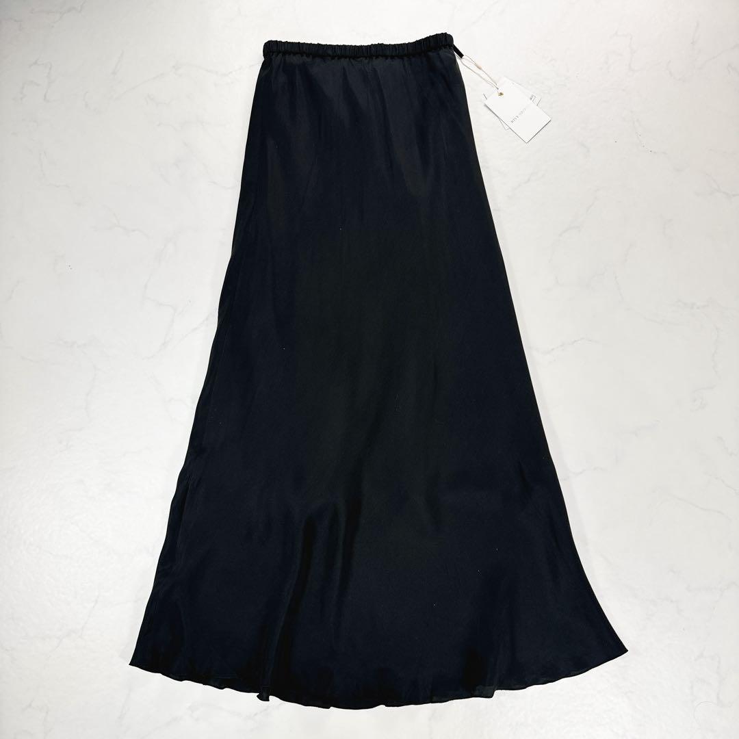新品✨RIVE DROITE リヴドロワ キュプラバイアススカート ブラック