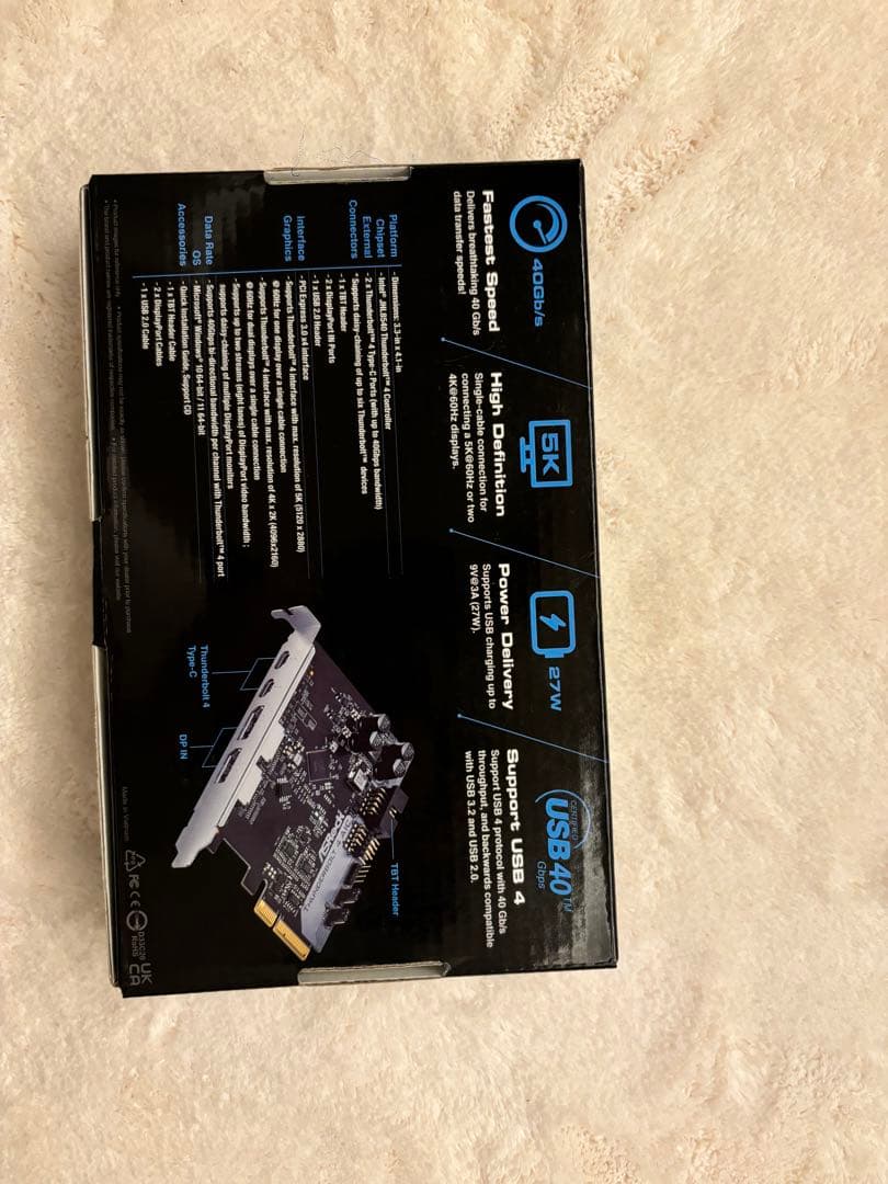 【ほぼ新品】ASROCK thunderbolt4 AIC