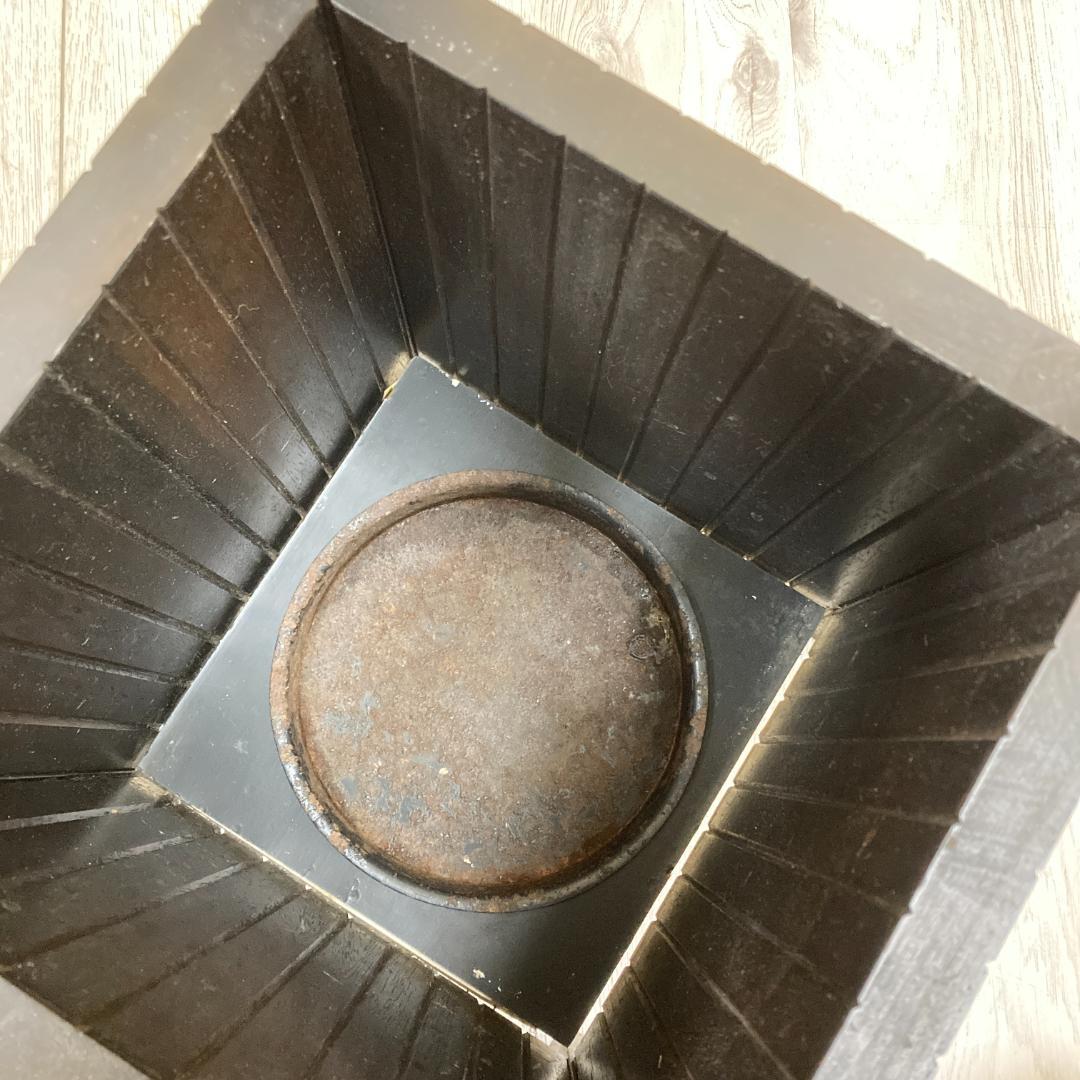 オールドカリモク　傘立て　木製　ビンテージ家具　昭和レトロ家具
