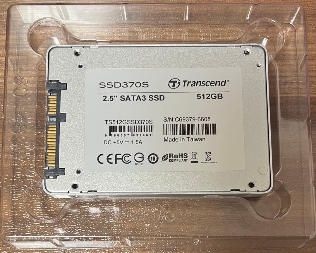 Transcend SSD370S 512GB 高耐久MLC 2.5インチ