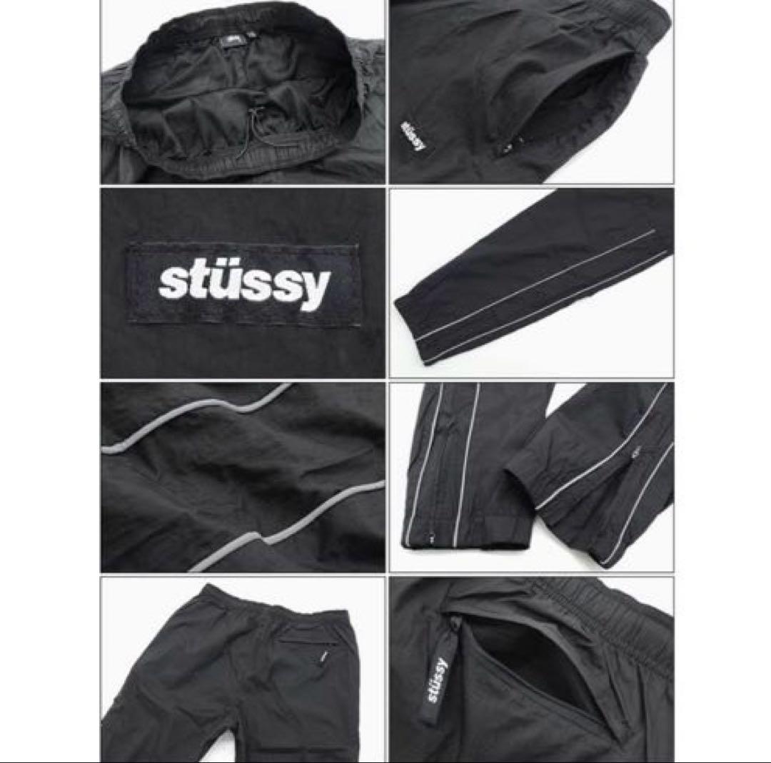 【セットアップ】Stussy ブラック ハーフジップ アウター
