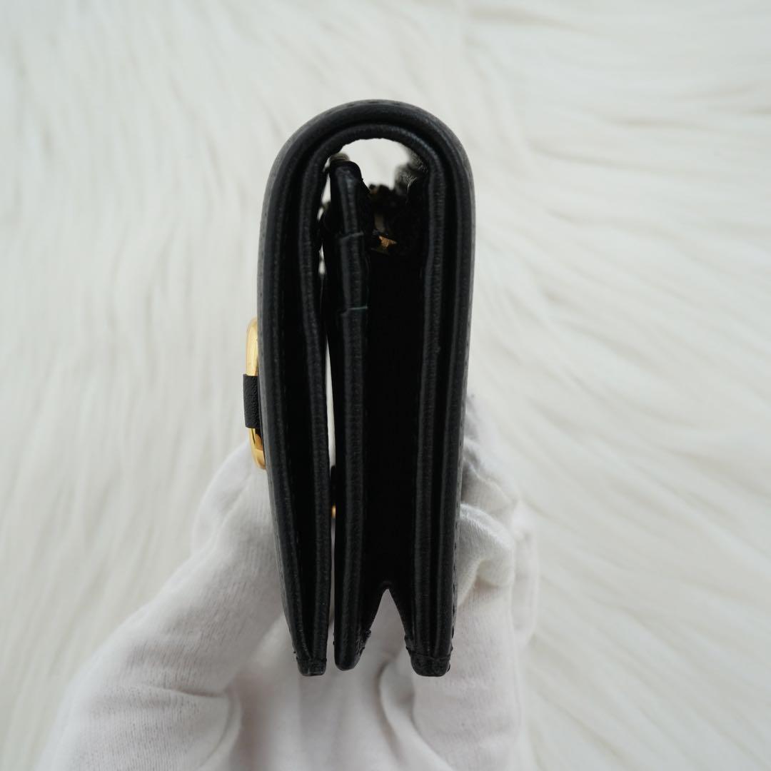 未使用品　箱付き　GUCCI グッチ　二つ折り財布　ホースビット　ブラック