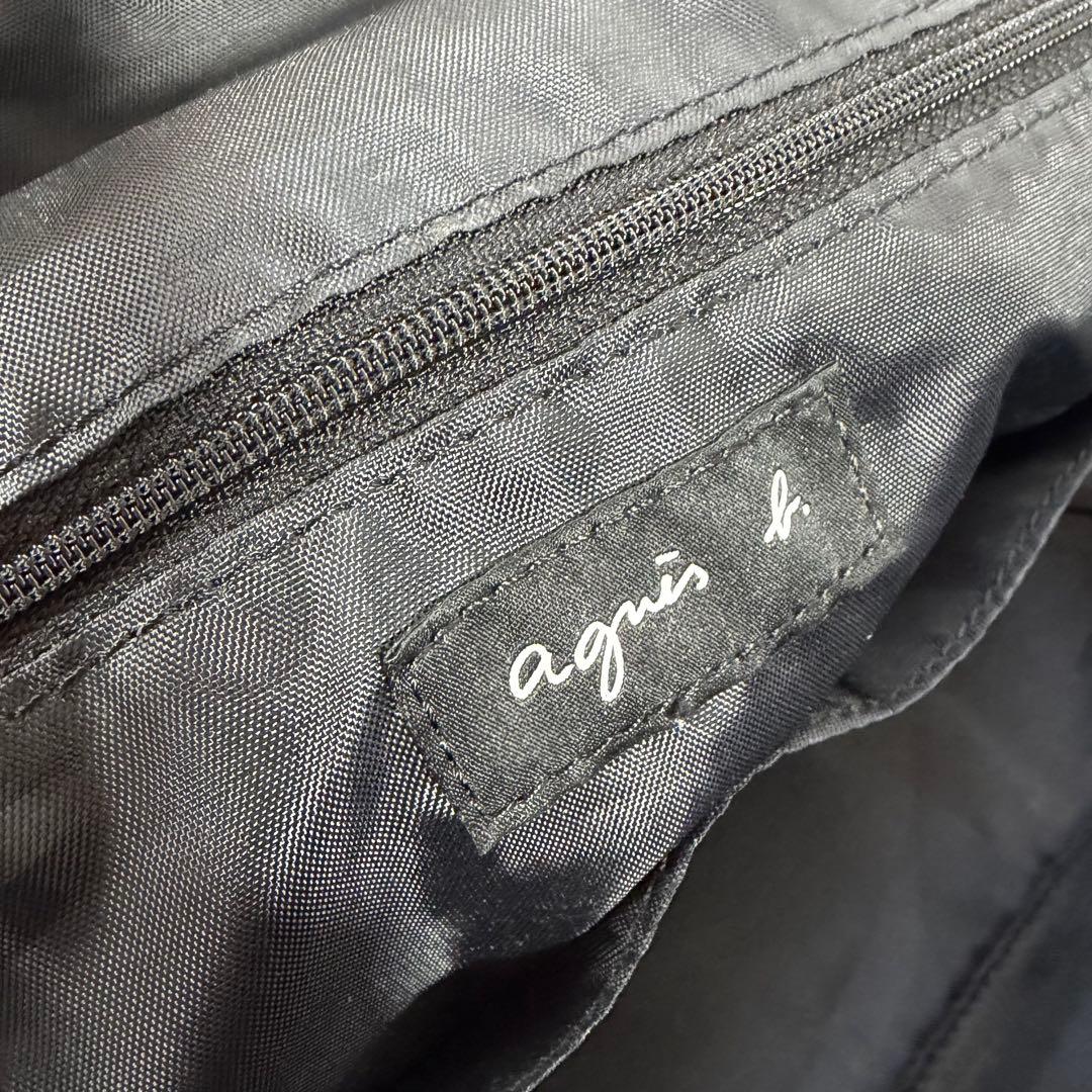 極美品 agnes b. 2way ボストンバッグ QAT01-02 ブラック