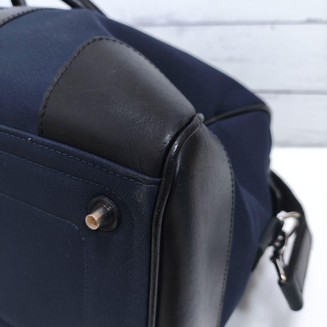 COACH ボストンバッグ 大容量 旅行 出張 キャリーバッグ ネイビー