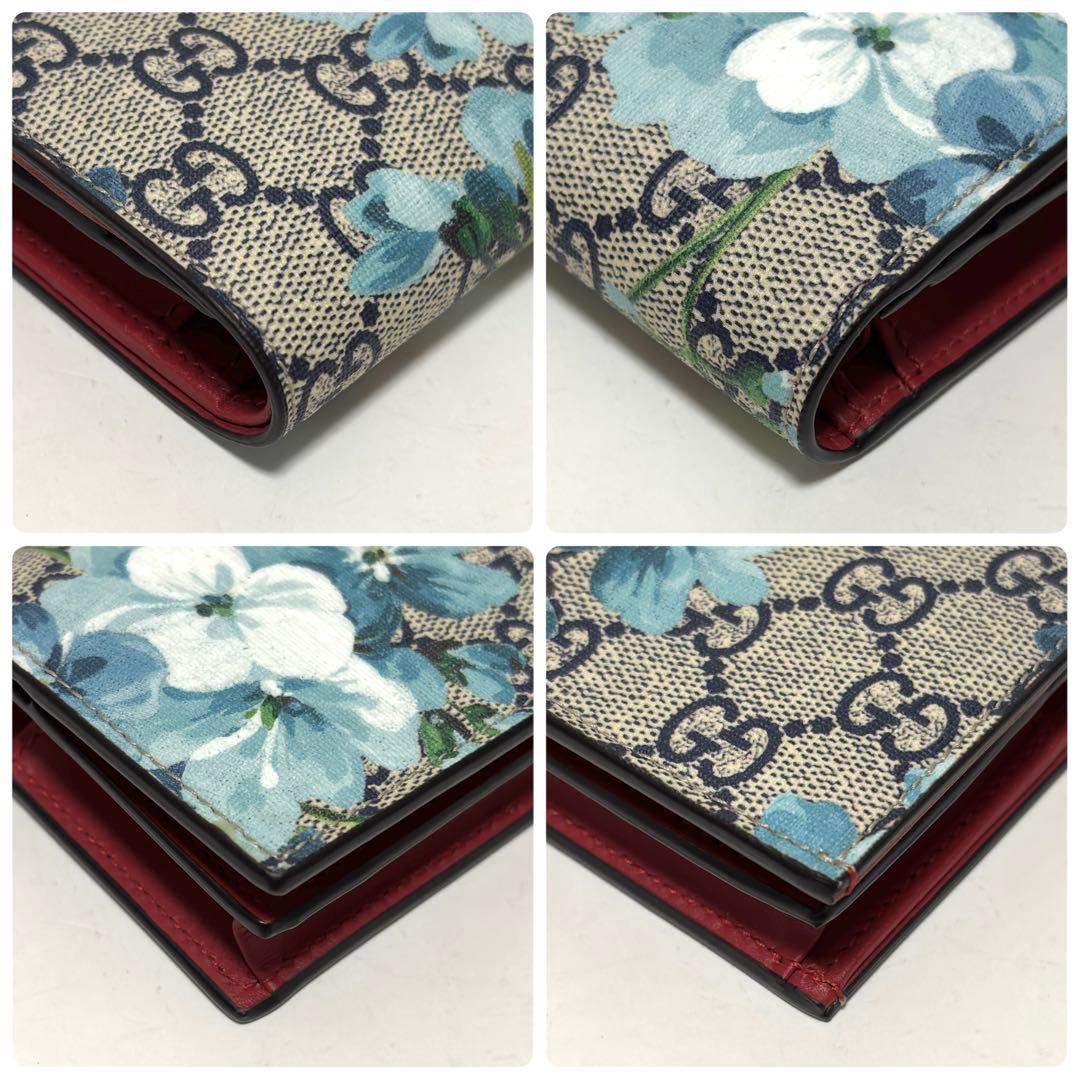 624✨未使用級✨GUCCI グッチ 二つ折り財布 ブルームス GGスプリーム