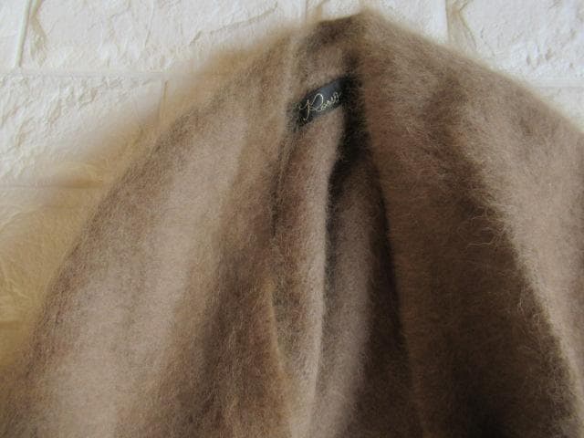 アーバンリサーチ ロッソ 女っぷりフェレット起毛ニットヘアリーカーデ ブラウン