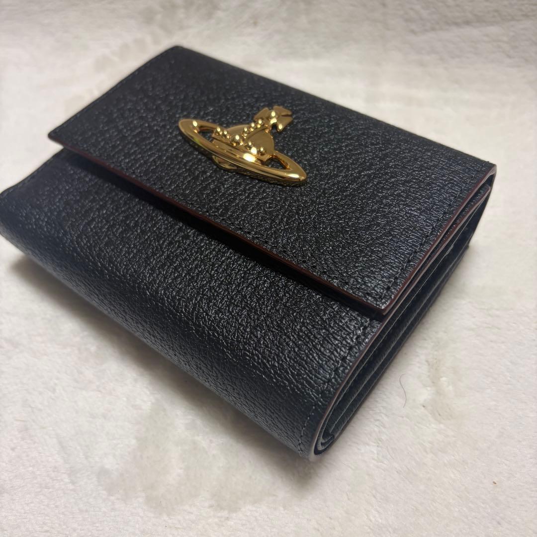 【未使用】【Vivienne Westwood】ビッグオーブ　レザー　折財布