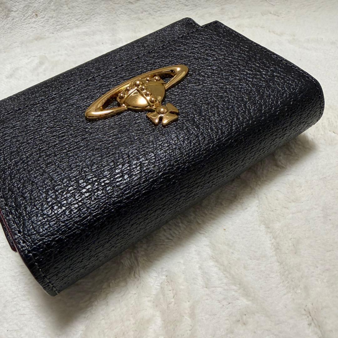 【未使用】【Vivienne Westwood】ビッグオーブ　レザー　折財布