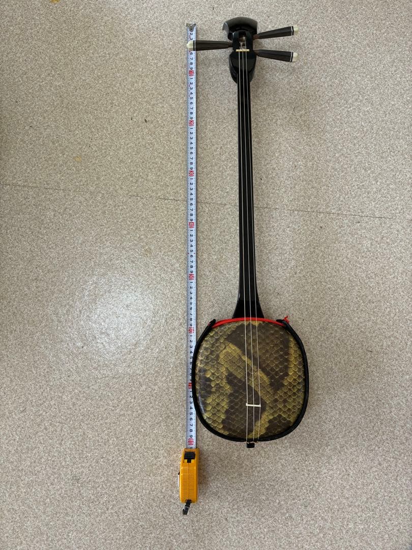 三味線 プリント柄 ケース付き　中古