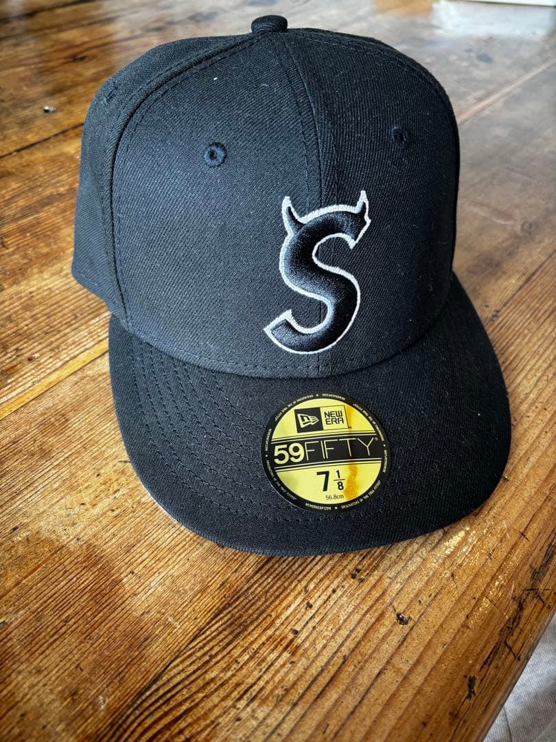Supreme 59FIFTY ブラック キャップ 7 1/8