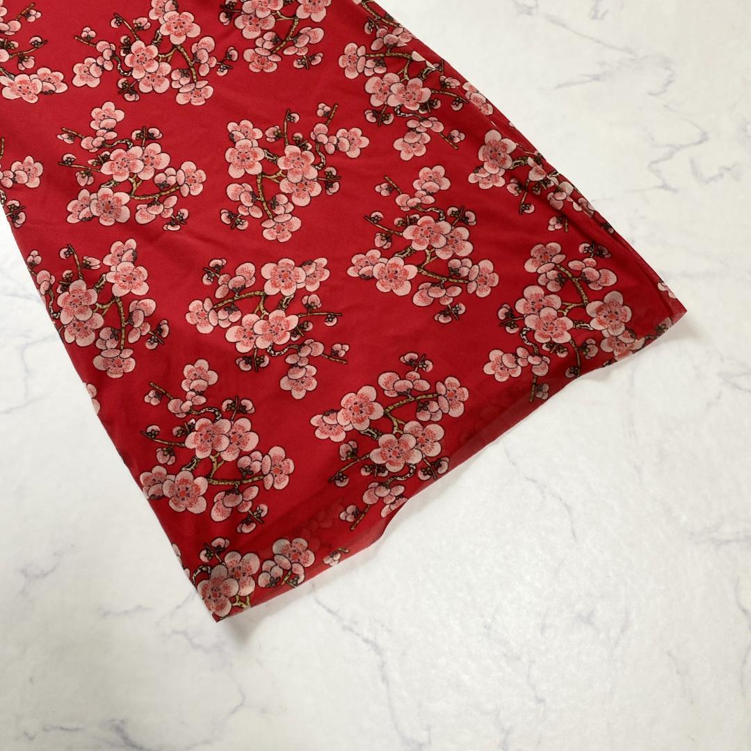 美品✨ヴィヴィアンタム 梅 花柄 パワーネット チャイナ ワンピース 0