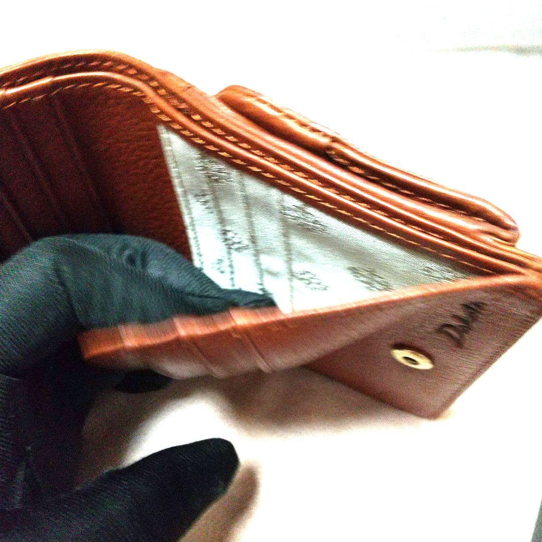 ♥新品▪未使用品 Dakota ペルラ 二つ折財布 ブラウン イタリア製レザー♥