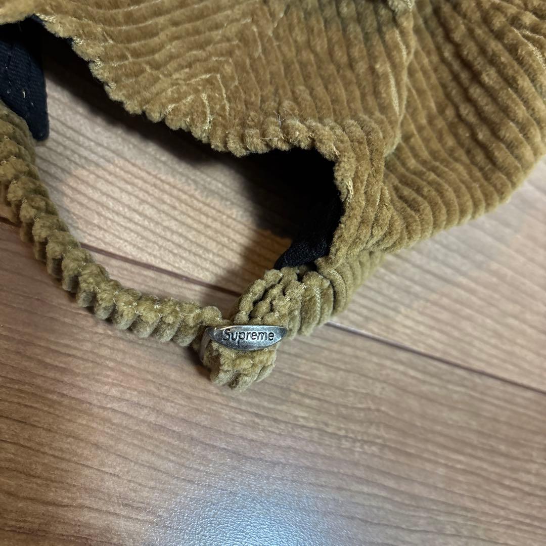 【美品】supreme box logo 6panel コーデュロイキャップ