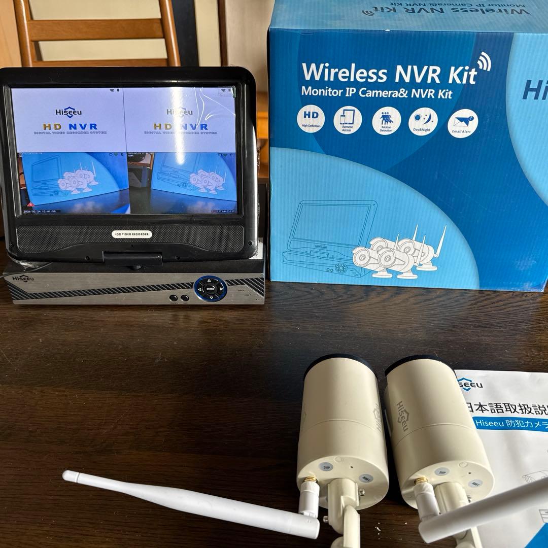 HiSeeu ワイヤレスNVRキット 4台セット　防犯カメラ
