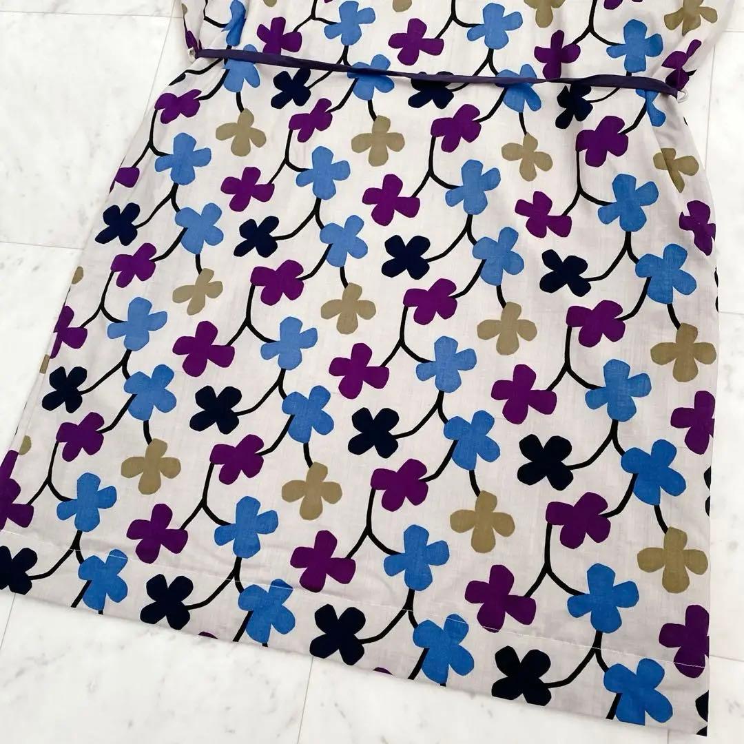 美品【sou・sou】貫頭衣　モスリン長方形衣　花あそび