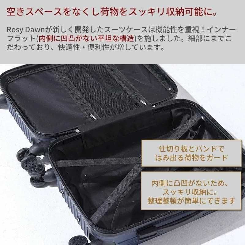 キャリーケース XL TSAロック 衝撃吸収 軽量 静穏 キャリーバッグ グレー