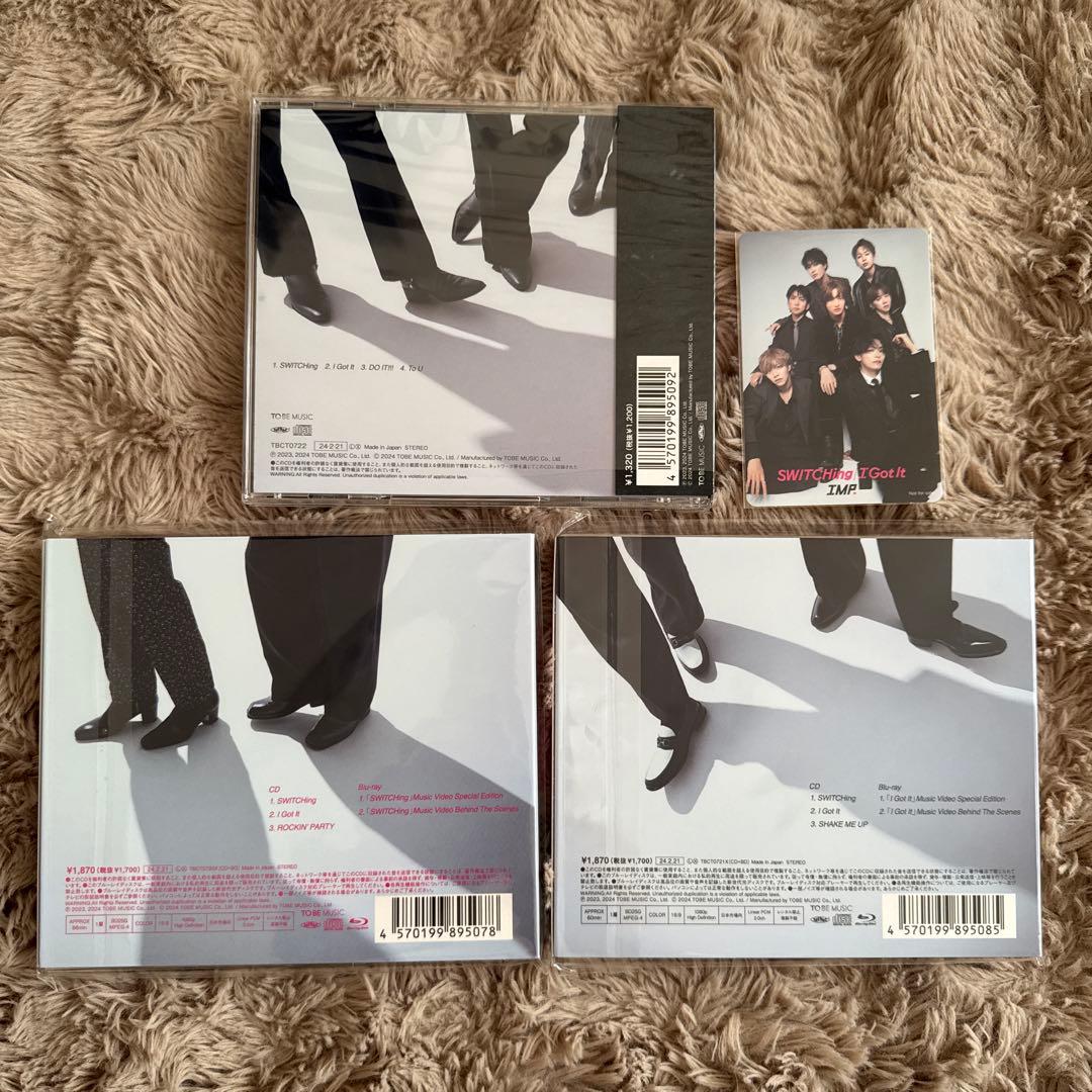 IMP. SWITCHing ／ I Got It 初回生産限定盤A•B•通常盤