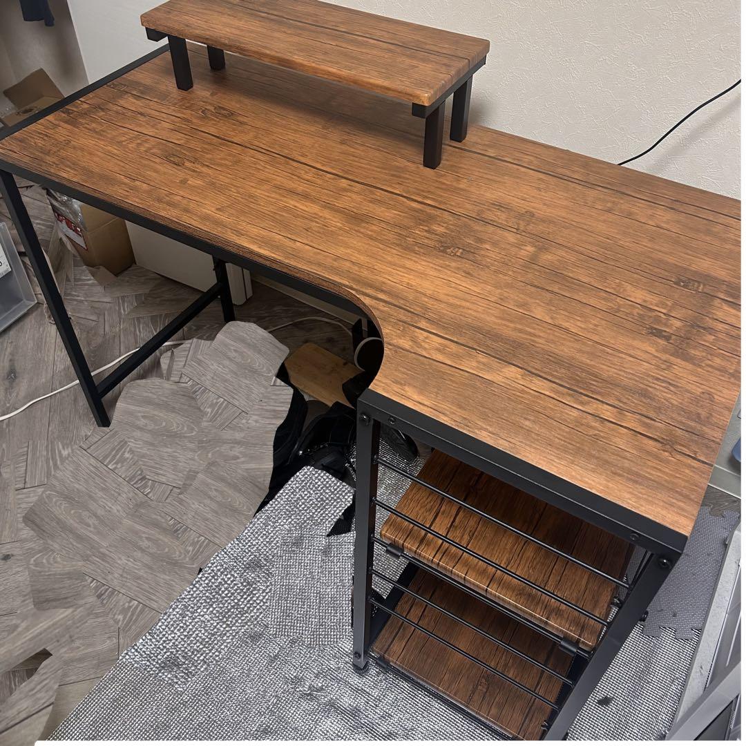 ✨美品✨最終値下げ✨即日発送✨ニトリ L字型パソコンデスク ブラウン