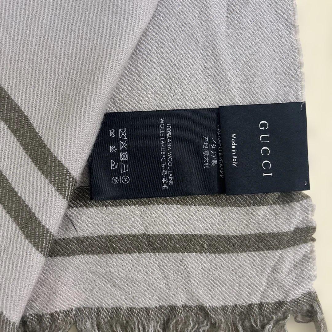 【美品】グッチ　GUCCI マフラー　ストール　GGロゴ　ウール