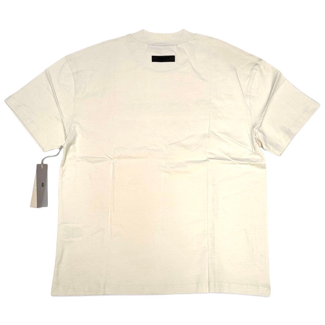 新品✨ESSENTIALS メンズM タグ付き ロゴ Tシャツ 半袖 アイボリー