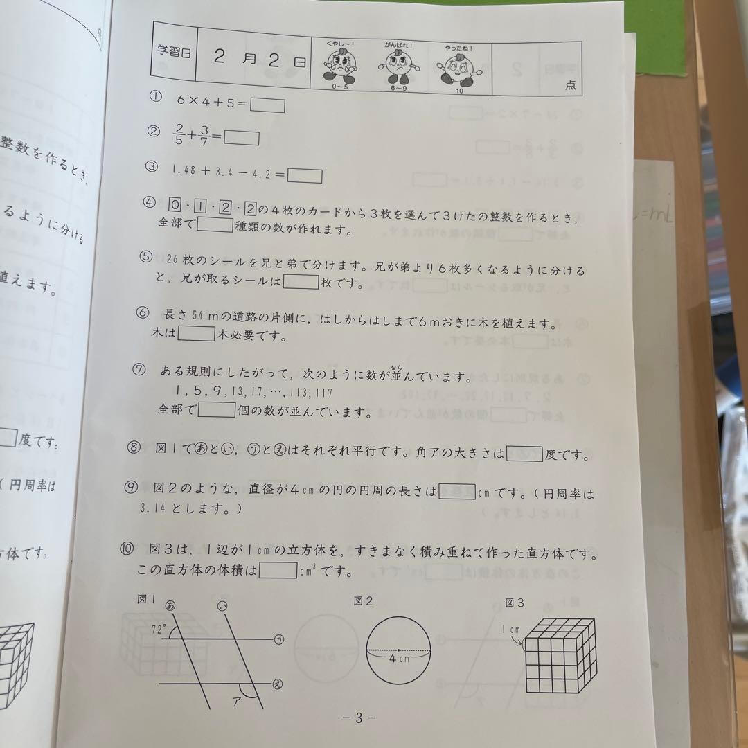 SAPIX 小学5年 算数 基礎力トレーニング 1年分（3月号欠番）記入なし