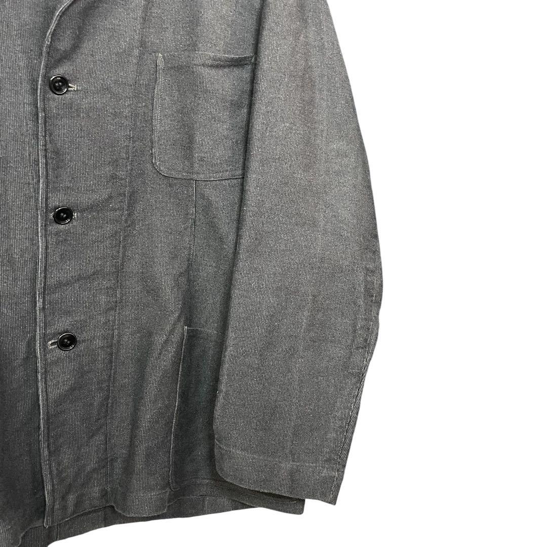 60s ヴィンテージ フレンチ ピケ ワークジャケット ユーロ 古着 XL 灰
