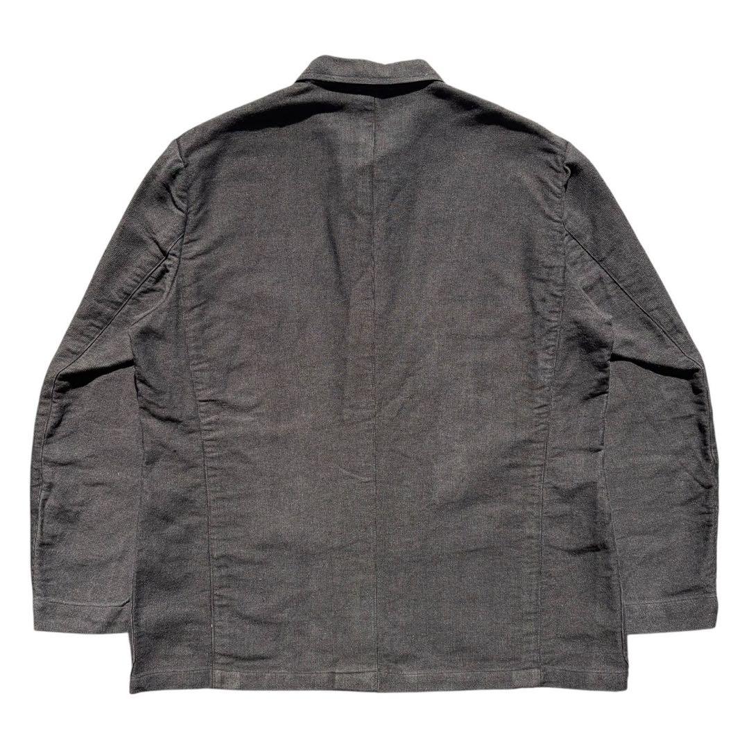60s ヴィンテージ フレンチ ピケ ワークジャケット ユーロ 古着 XL 灰