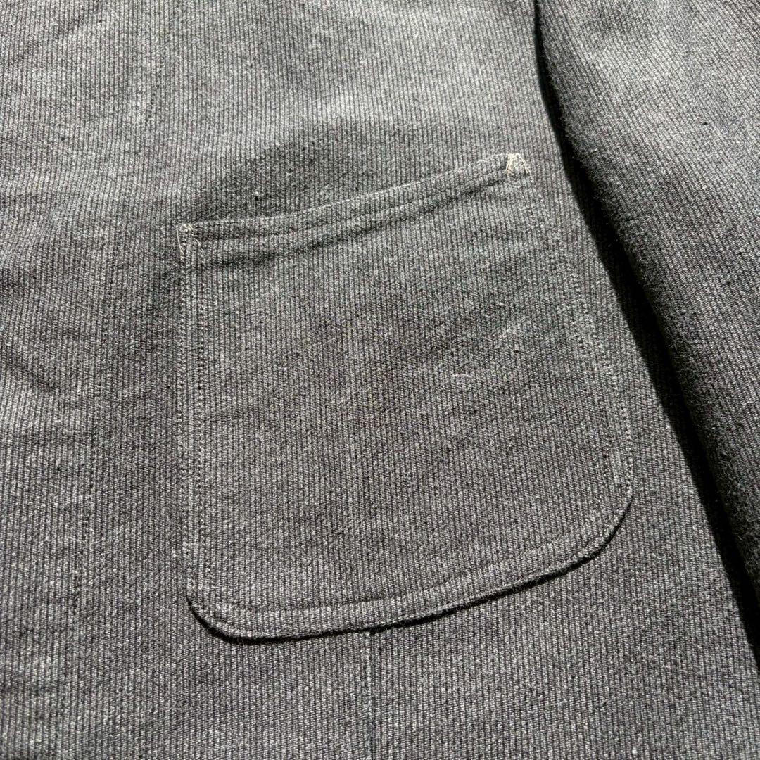 60s ヴィンテージ フレンチ ピケ ワークジャケット ユーロ 古着 XL 灰