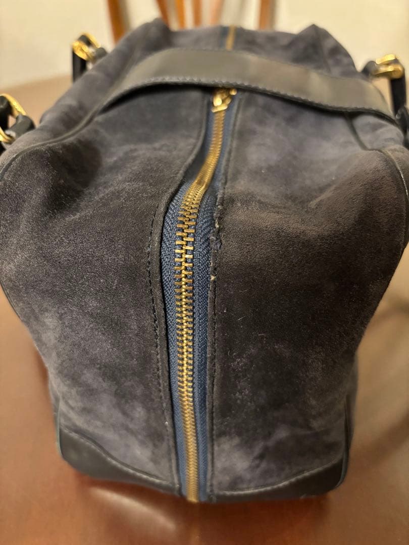 希少 GUCCI グッチ ヴィンテージ スエード ボストンバッグ シェリーライン
