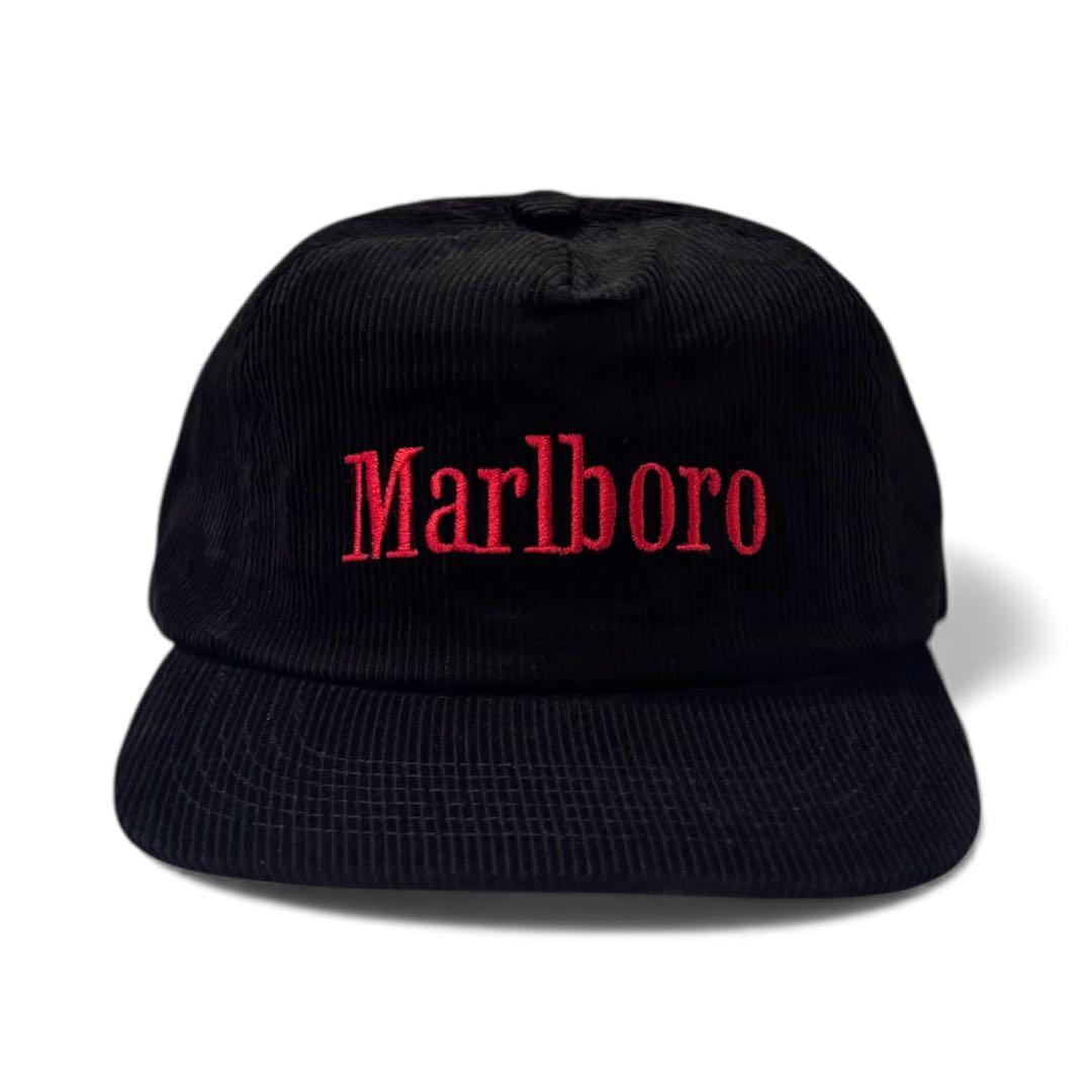 Marlboro Blackマルボロ コーデュロイキャップ CAP 赤刺繍