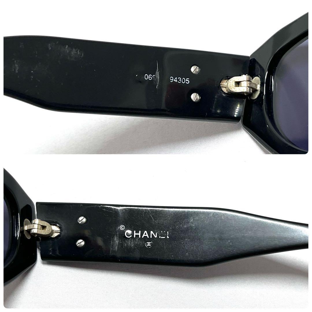 【ケース付】CHANEL シャネル ココマーク スタッズ サングラス ブラック