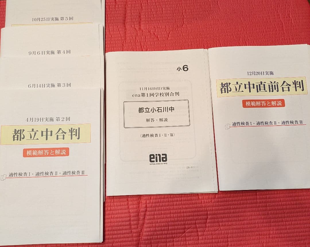 最新 ena 都立 過去問 金本 日曜特訓