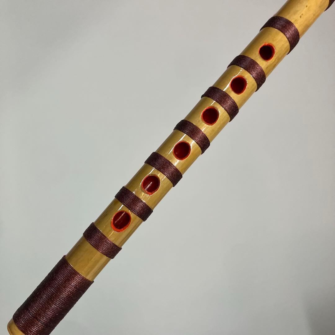 【入門】神楽笛リコーダー式（古典調篠笛、囃子笛）CMRX-103 総巻　咥え笛