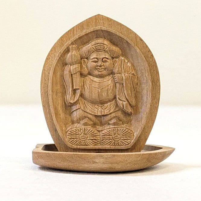 【セール・新品】 香合仏　大黒天　白檀　仏龕　懐中仏　大黒