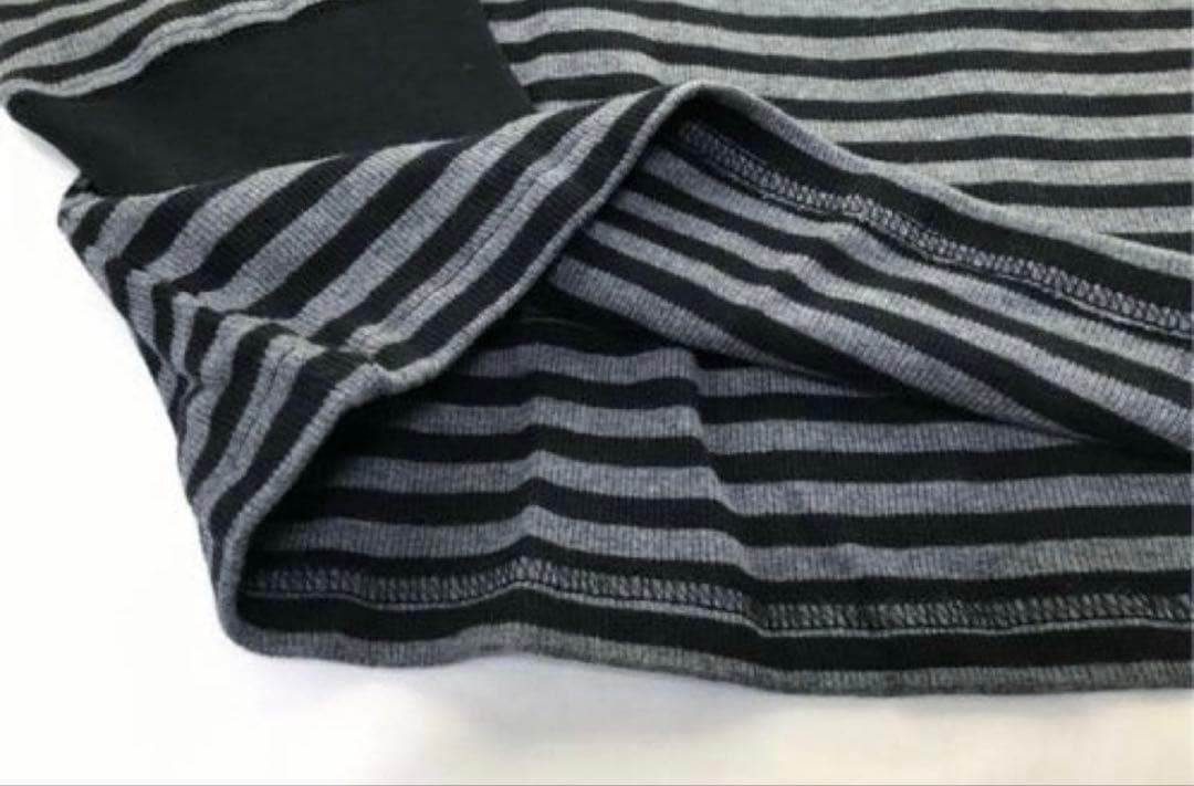 ラルフローレン 170cm ストライプドワッフルコットン長袖Tシャツ 新品未使用