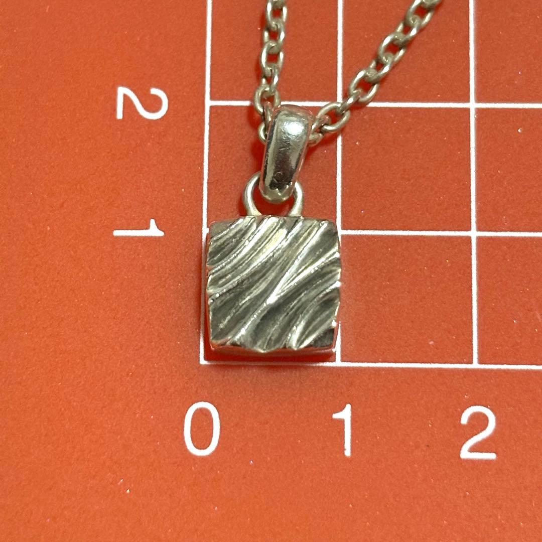 【GARNI】ガルニ スクエア型 ペンダント 47cm ネックレス SILVER