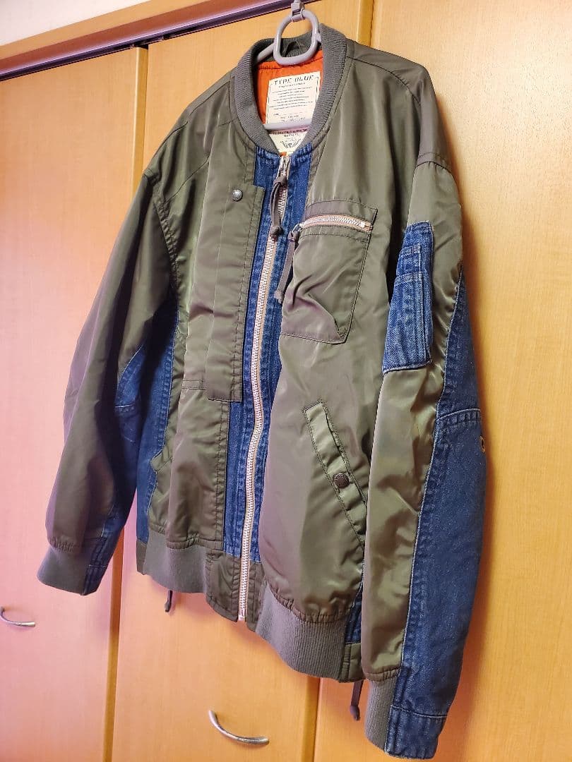 AVIREX タイプブルー コンビネーション MA-1 XL 美品
