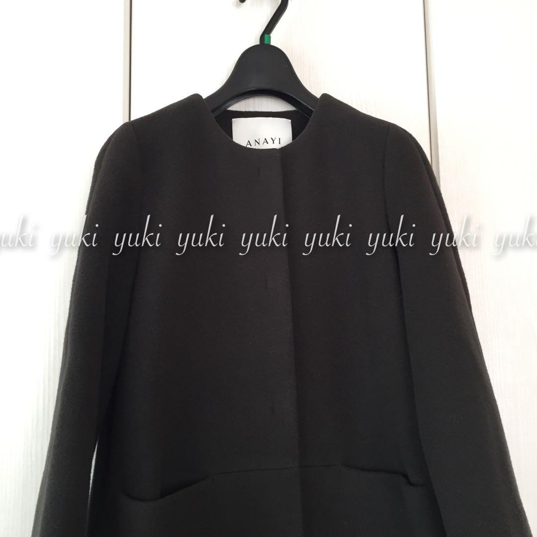ANAYI ダブルビーバークルーコート 38