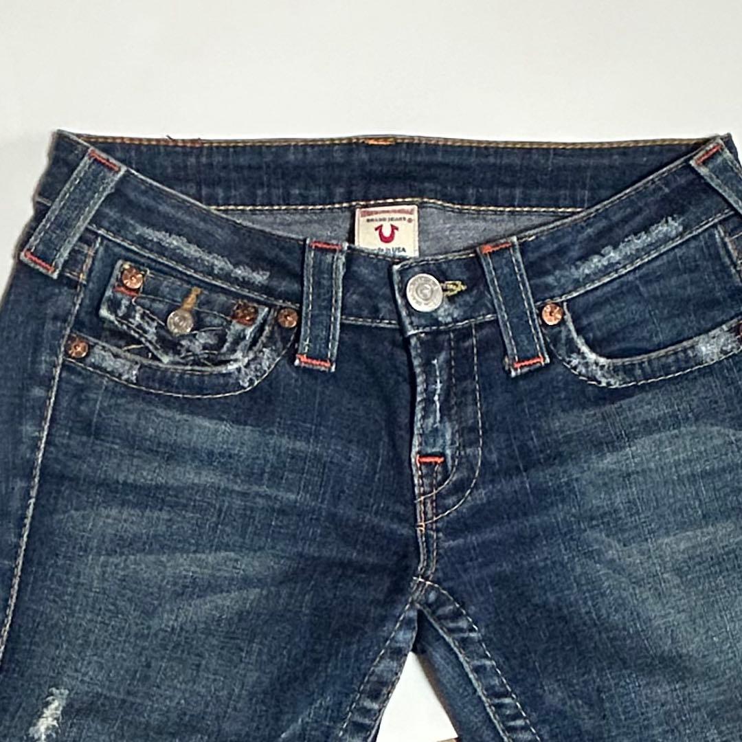 【TRUE RELIGION】アメリカ製27 ブーツカットデニムパンツ Y2K