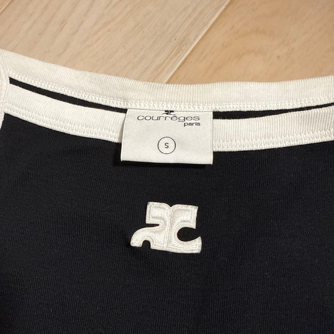 クレージュ ロゴコットンコントラストキャミソール S