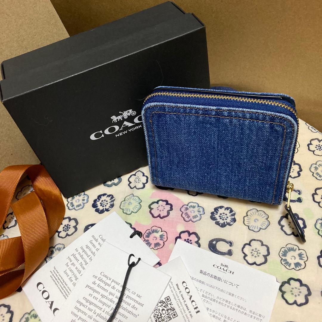プレゼントに☆人気☆COACH デニム 二つ折り財布☆