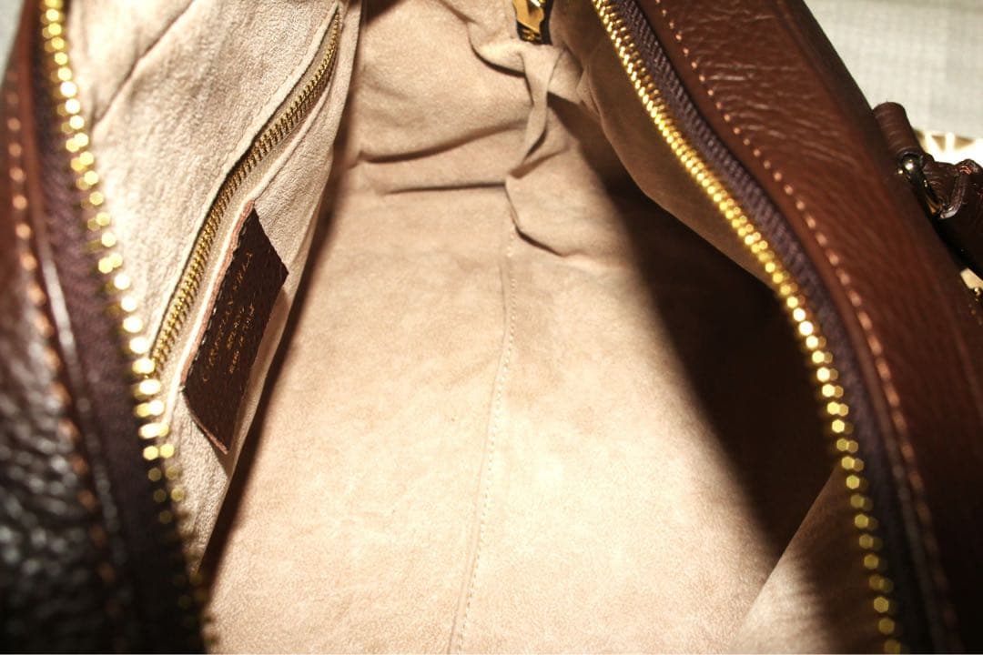 ⭐️新品未使用⭐️ CHRISTIAN VILLA ボストンバッグ ブラウン2way