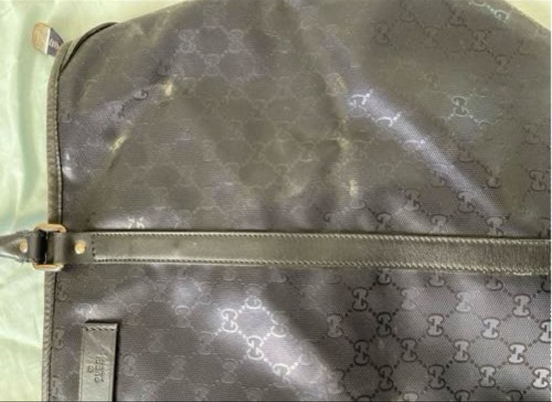 GUCCI ボストンバッグ メタリックネイビー