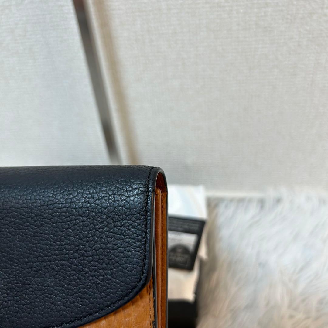【美品✨ヴィセトス/正規品】エムシーエム　折り財布　レザー　ブラウン　黒　人気