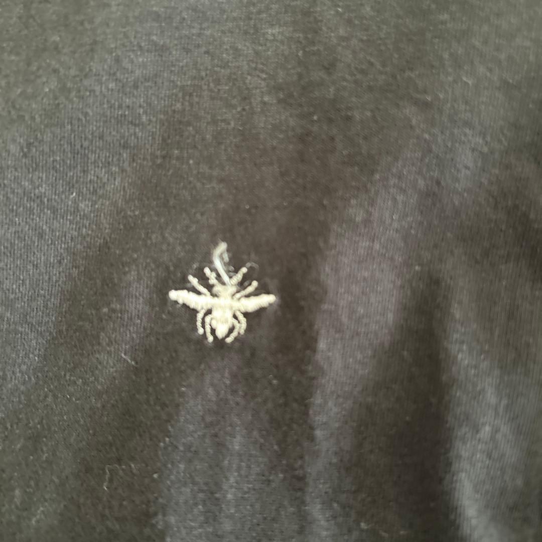 Diorディオールオム　ブラック　VネックBee刺繍Tシャツ