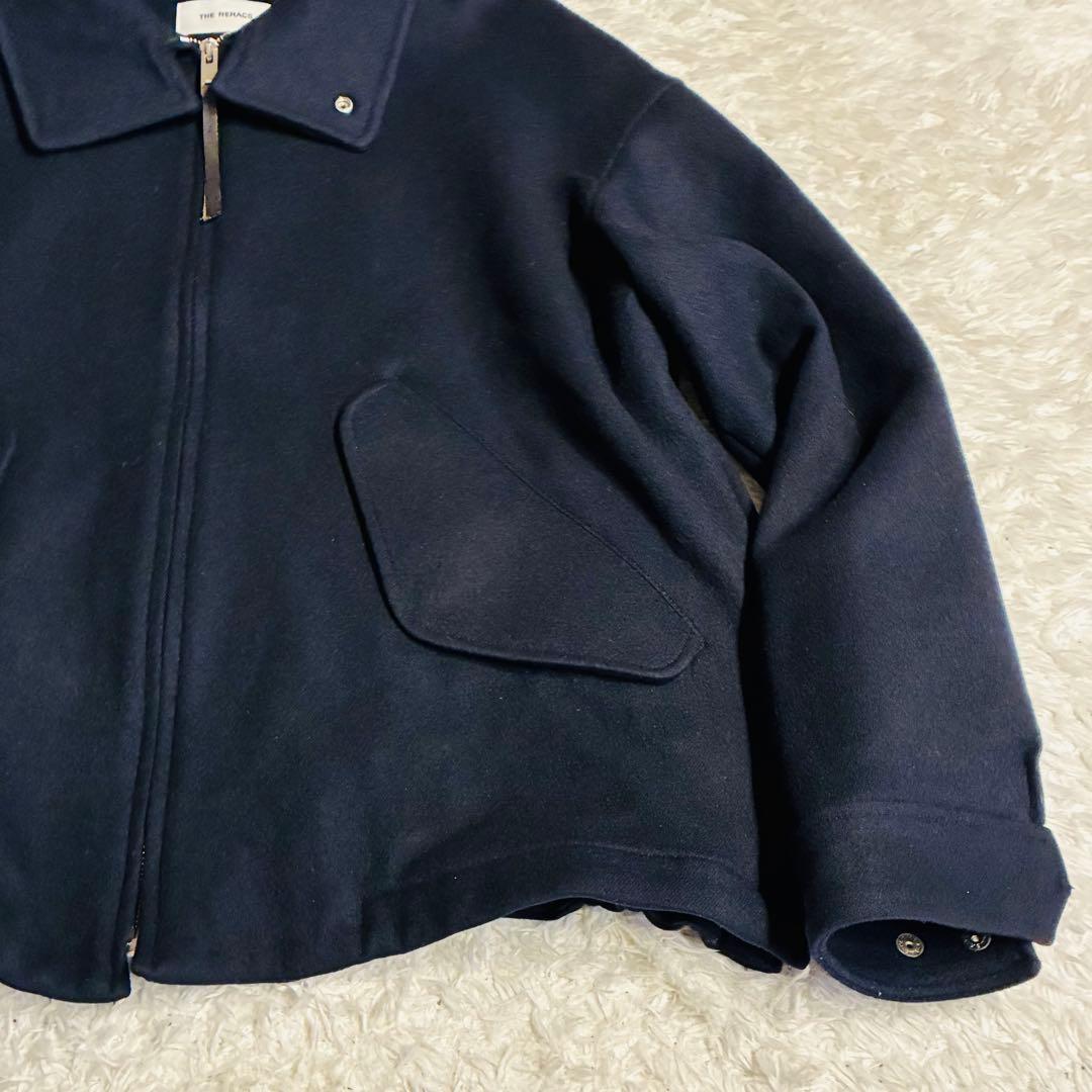 【美品】ザリラクス ハリントンジャケット 22AW メルトン ウール ネイビー