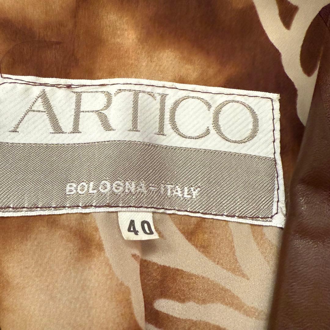 【希少】ARTICO オールレザー ロングコート パイソン柄　40