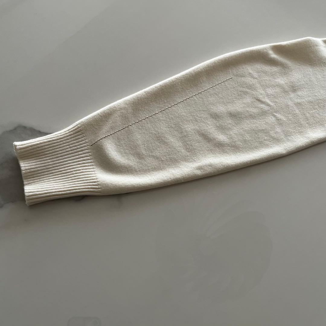 anuke レイヤードニットコンビ　アイボリーホワイト　ボレロビスチェ　コットン
