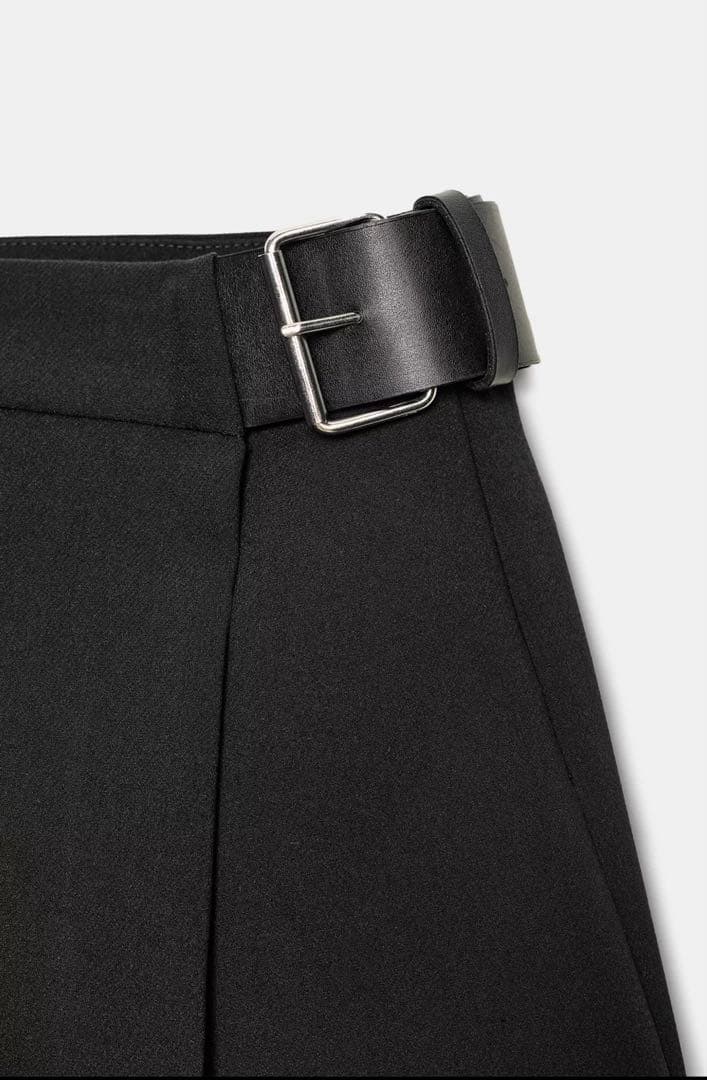 【タグ付き新品】ZARA プリーツベルト付きキュロットスカートXS