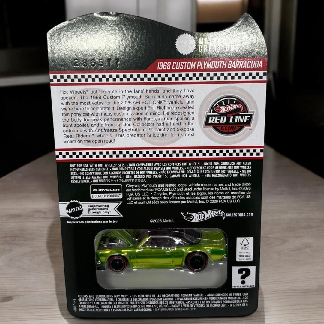 ホットウィール Hot Wheels 1968 バラクーダ 限定 未開封品